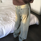 ハキップビンテージウォッシングデニムパンツ