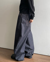Tartan Curved Denim Pants
