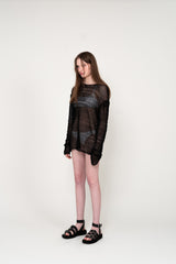 PULLOVER NET KNIT (BLACK)