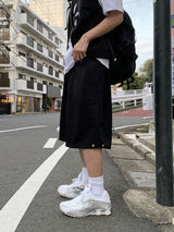 Crinkled Snap Bermuda Shorts