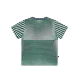 (Women) Rainbow Stripe Short-Sleeved T-shirt【GREEN】