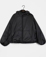 Linec Glossy Short Hooded Padded Jacket