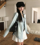 Icy Western Pocket Denim Shirt
