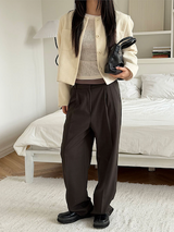 All day semi wide slacks(3color)