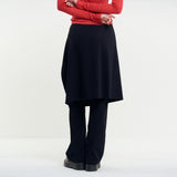 Wrap Skirt Pants Black
