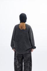 Cell Stone Washed Waffle Long Sleeve T-Shirt