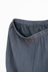 Pleat banding pants (Dark grey)