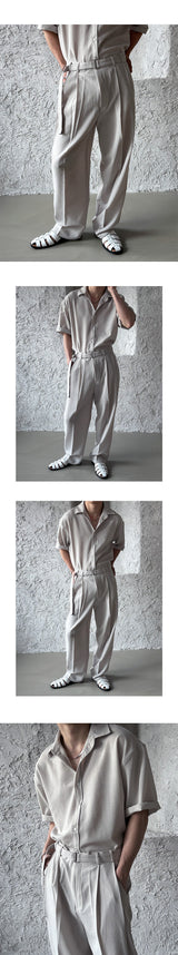 [SET UP가능]ミニマルベルトスラックス(3color)