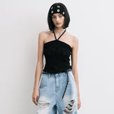 ニットトップ (black)