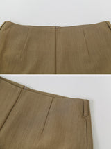 FN Layered Wrap Pleated Skirt Pants (3color)