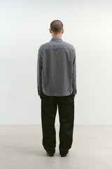 One Pocket Regular Check Shirt (Navy)