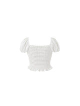 Corset crop blouse (white)