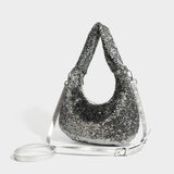 Hand-Beaded Chain Handle Evening Bag