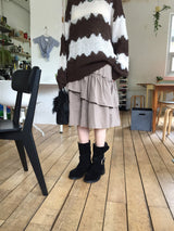Jera Rouge Alpaca Color Block Knit (5c)