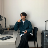 Liu Cable Semi Zip Up Karanite