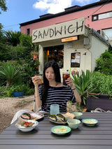 [MADE] Spool Stripe Unbalanced Off-Shoulder T-Shirt