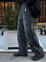 Double carpenter denim pants