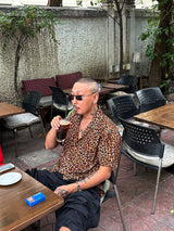 [UNISEX] Leopard Hawaiian shirt