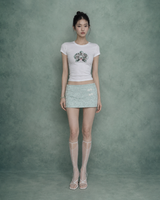 Knotted Satin Mini Skirt #Ook(玉)