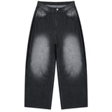 ノアールサイドピンタックデニムパンツ (black)