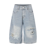Rovi Star Patch Denim Shorts