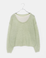 Mishu Color-Block Layered Loose-Fit Long Sleeve Knit