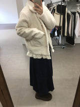 Wool Dot Balloon Skirt (2Colors)