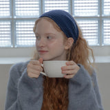 [CASHMERE 100%] カシミヤベーシックヘアバンド (NAVY)