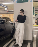 Wide cotton pants