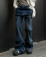 Tan blue denim PT