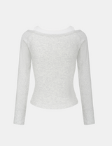 Hazel Layered Button T-shirt