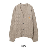 Wappen Cable V-Neck Cardigan