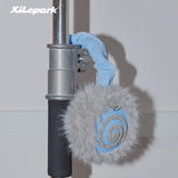 Cute fluffy winter warm ear mask for girls