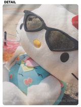 カートゥーンデザインアンバランスショルダーノースリーブTシャツ