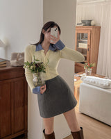 Shirt Layered Shirring Knit
