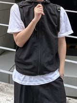 Nylon Wide Half Pants