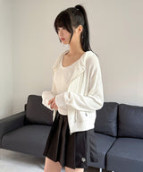 STITCH LOGO PLEATS SKIRT [1color]