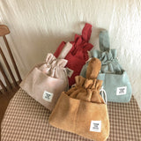 【MADE】Corduroy Pouch Bag - Red
