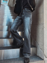 Mille stone washed bootcut denim pants