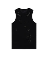 (DUC) Eyelet Stud Tank Top Black