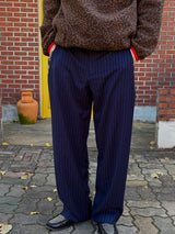 (UNISEX) Pin stripe formal wide slacks