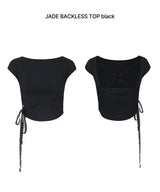 JADE BACKLESS TOP black