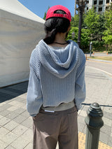 WAFFLE HOOD ZIP-UP (2C)