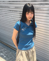 Devon Star Printed Collar Short-Sleeved T-Shirt