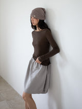 WHIPPING HAIR BAND & BEANIE (COCOA)