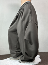 SIDE PLEAT PARACHUTE STRING BALLOON PANTS🩶🖤🤍 - 3 COLORS
