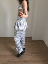 Frill Stripe Pants (2color)