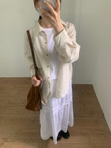 Summer pinstripe shirt (2color)