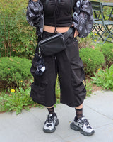 [UNISEX] バミューダカーゴワイドパンツ