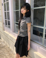 Glen Flare Midi Skirt